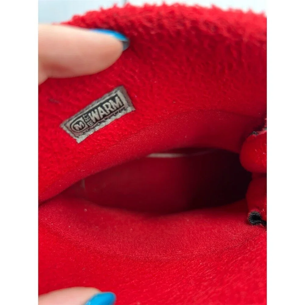 Merrell Snow Storm Kids Winter Snow Boots Waterproof Black/Red Hook & Loop 5